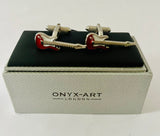 Vintage Red Electric Guitar Cufflinks