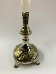 Art Nouveau silver plated and glass vase