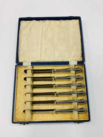 Set 6 Sterling silver fruit knives