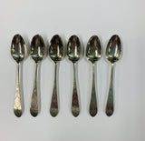 Set of 6 Irish Georgian silver tea spoons John Daly