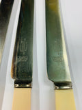 Set 6 large bone handled dinner knives