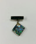 Sterling silver and Paua shell brooch
