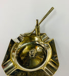 Vintage silver plated golfing ashtray