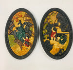 Pair of Bretby oriental wall plaques