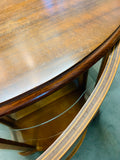 Art Deco curved glass display cabinet