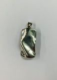 Midcentury design silver and turquoise pendant