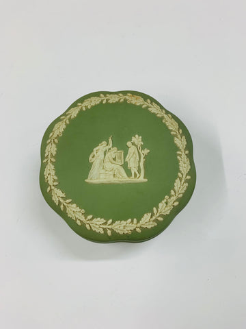 Green Wedgwood jewellery box