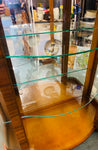 Art Deco curved glass display cabinet