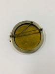 Vintage silver and mother of Pearl brooch