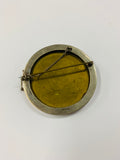 Vintage silver and mother of Pearl brooch
