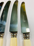Set 6 Grosvenor bone handle lunch knives