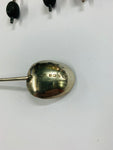 Set of 6 sterling silver coffee bean spoons