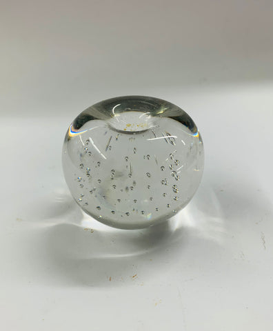 Glass bubble Apple paperweight