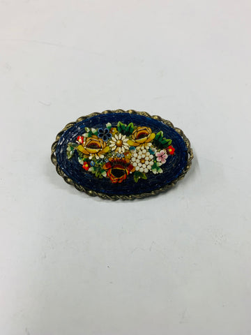 Antique Micro Mosaic Brooch