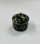 Sterling silver and enamel antique pill box