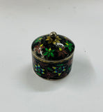 Sterling silver and enamel antique pill box