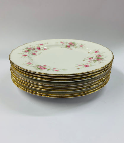 Set 8 Paragon Victoriana Rose lunch plates