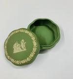 Green Wedgwood jewellery box
