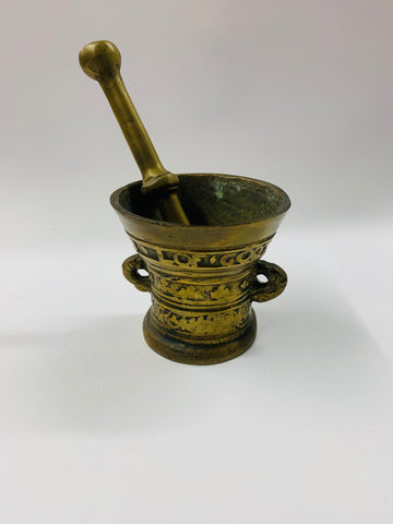 Antique brass Mortar and Pestle