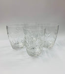 Set 4 crystal whiskey tumblers