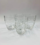 Set 4 crystal whiskey tumblers