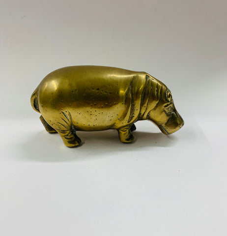 Brass hippopotamus