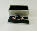 Vintage Red Electric Guitar Cufflinks