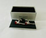 Vintage Red Electric Guitar Cufflinks