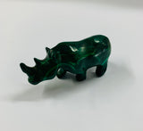 Malachite stone rhinoceros