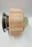 Art Deco mottled pink light shade