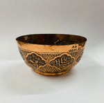 Antique copper Arabic inspired bowl
