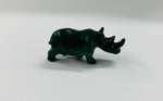 Malachite stone rhinoceros
