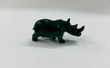 Malachite stone rhinoceros