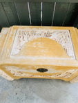 Whitewash wooden large camphor box