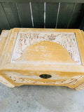 Whitewash wooden large camphor box
