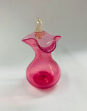 Victorian pink glass jug