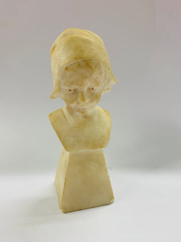 Antique marble bust of a young girl