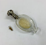 Antique silver and glass perfume bottle