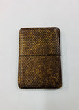 Antique tooled leather card holder