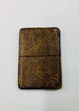 Antique tooled leather card holder