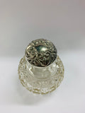 Sterling silver topped large perfume bottle