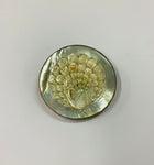 Vintage silver and mother of Pearl brooch