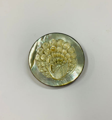 Vintage silver and mother of Pearl brooch