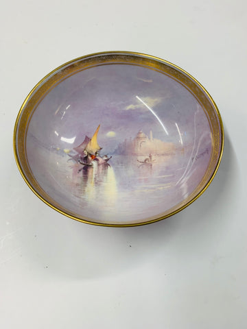Royal Doulton hand painted bowl by P. Curnack