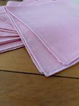 Set of Six Pink Yellow Napkins