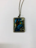 Sterling silver and butterfly wing pendant