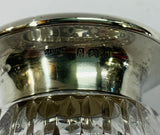 Large crystal and Sterling silver perfume bottle
