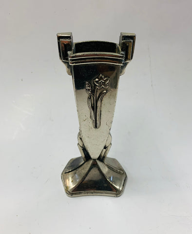 Art Nouveau silver plated vase