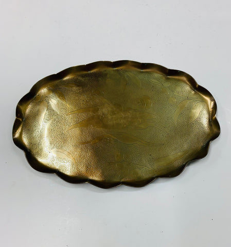 Antique Whimsical brass tray