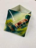 Royal Bayreuth jewellery box with cows
